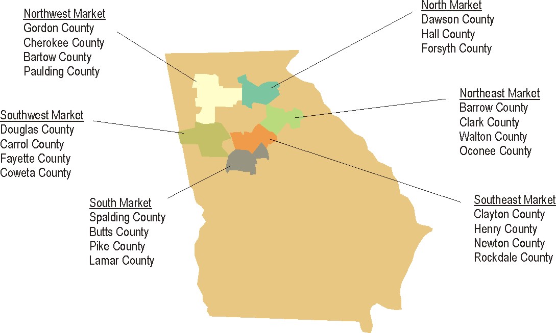 Georgia Real Estate Appraisal Map